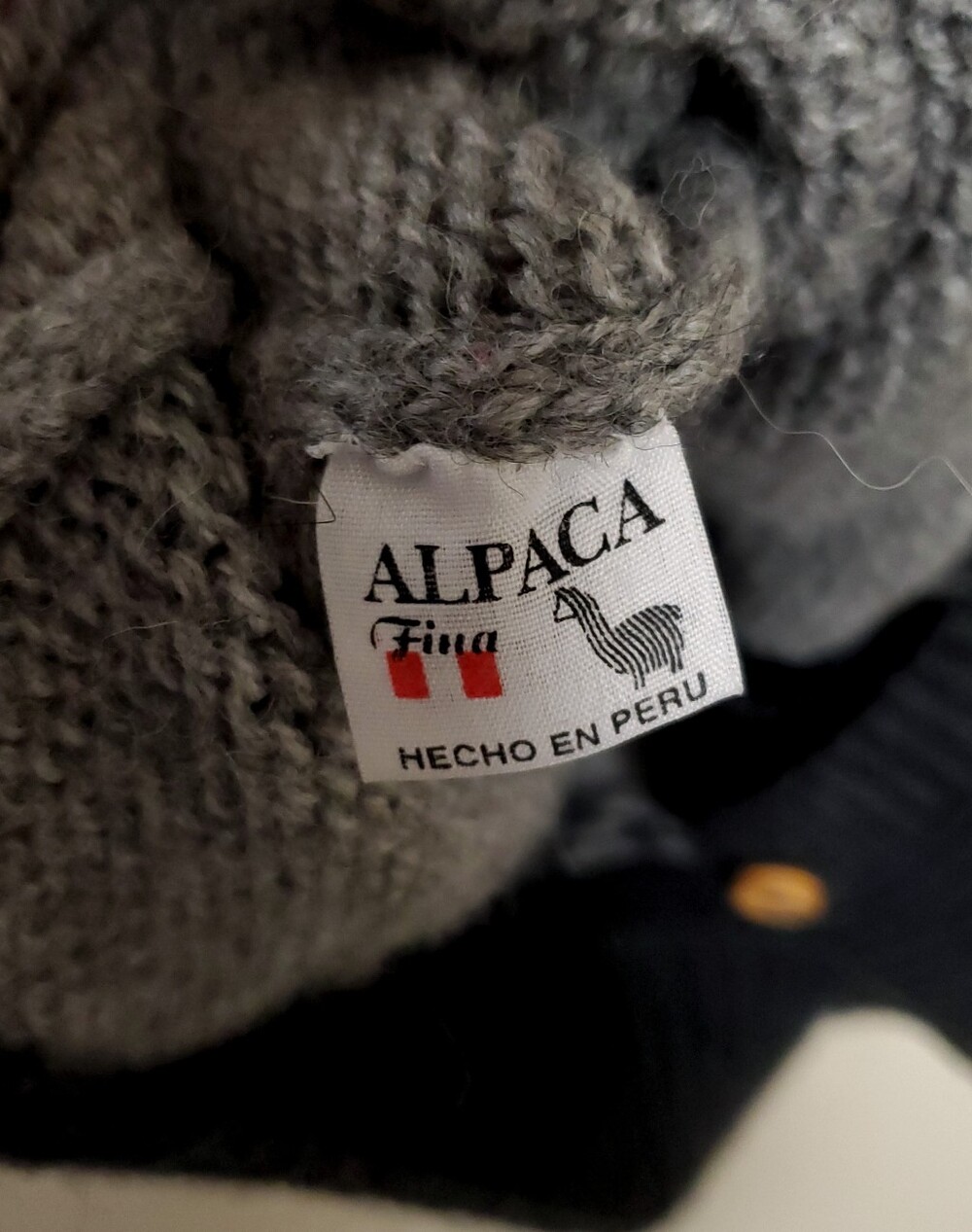 THE ALPACA CONNECTION Fair Isle Cardigan Fine Alpaca Cozy Cabin Boho Sweater - Picture 5 of 9